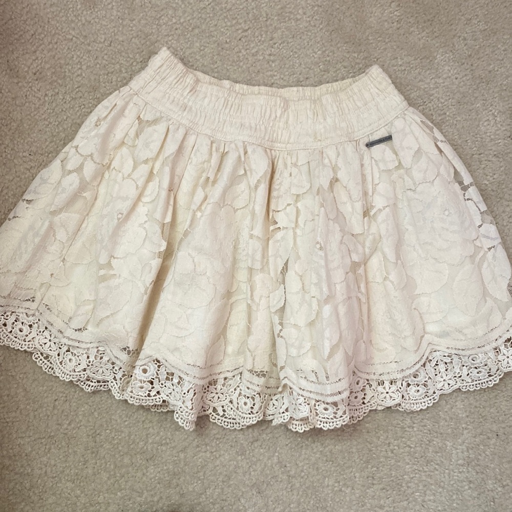 A&F Cream Lace Skirt